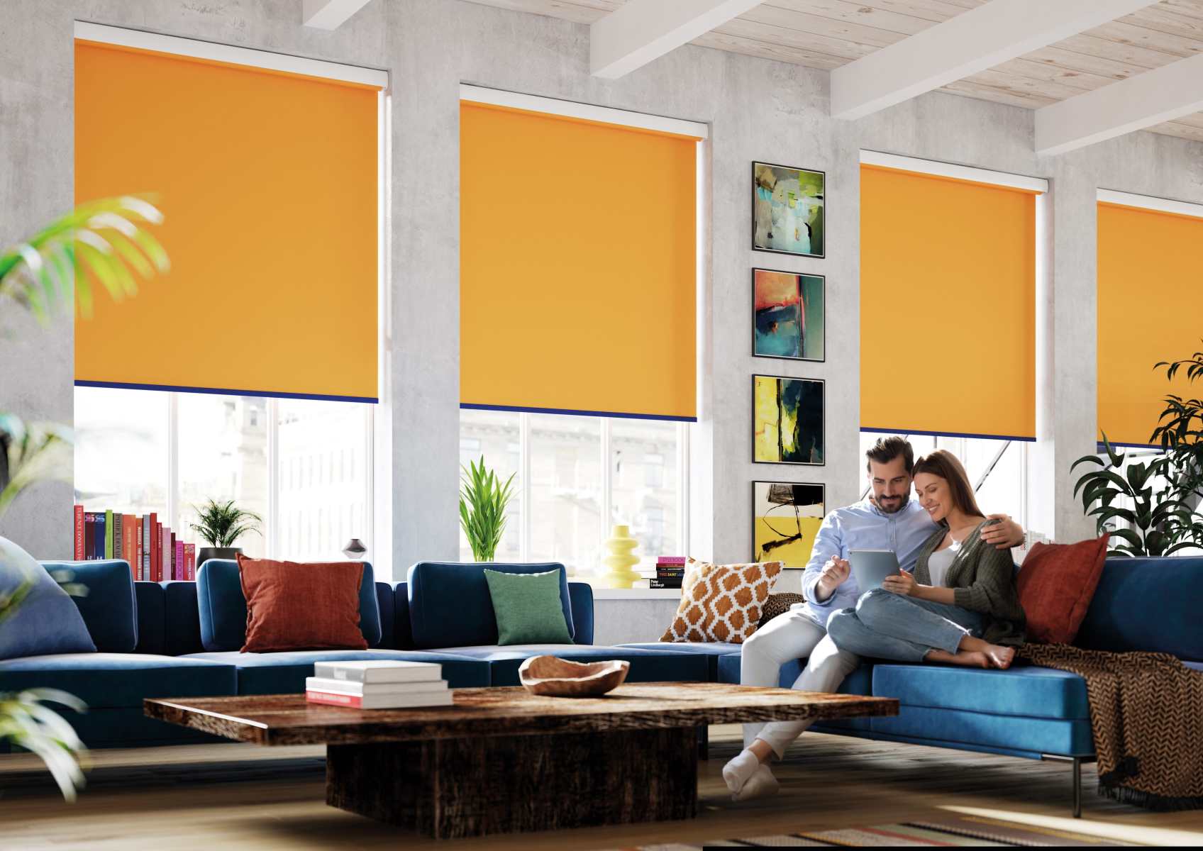 Splash Solar Blinds with couple